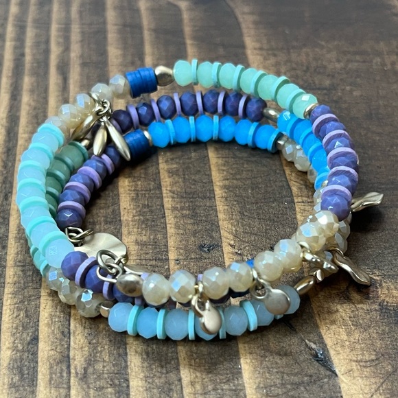 Beaded Wrap Bracelet w/ Charms - Picture 4 of 11